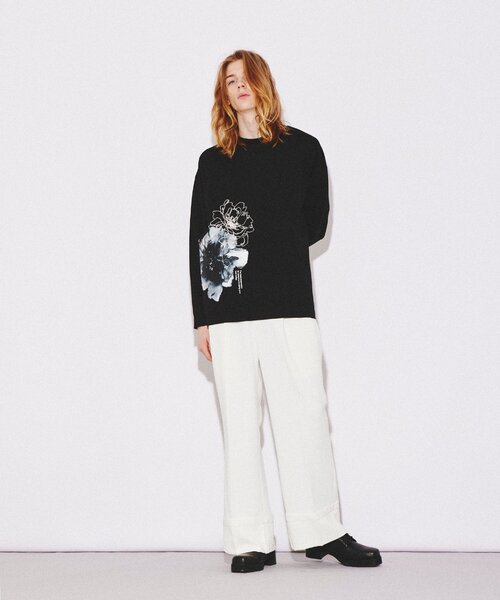 tk.TAKEO KIKUCHI（ティーケータケオキクチ）の「◆エステルツイルロールアップパンツ（その他パンツ・メンズ・オフホワイト/ブラック・01/02/03）」の20枚目の写真