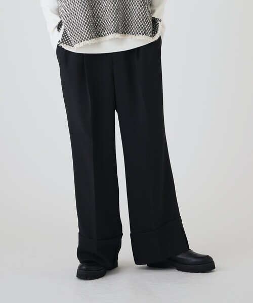 tk.TAKEO KIKUCHI（ティーケータケオキクチ）の「◆エステルツイルロールアップパンツ（その他パンツ・メンズ・オフホワイト/ブラック・01/02/03）」の22枚目の写真