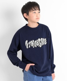グラフィティプリント長袖Tシャツ