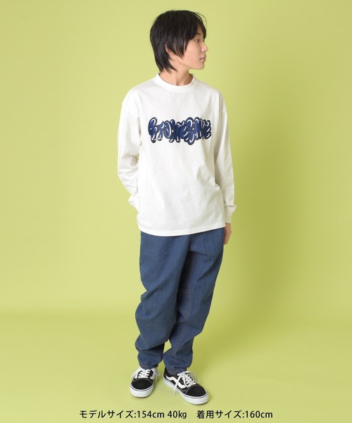 GLAZOS（グラソス）の「グラフィティプリント長袖Tシャツ（Tシャツ/カットソー・キッズ・グレー/ブルー/ネイビー/ホワイト・170cm/150cm/140cm/160cm）」の6枚目の写真