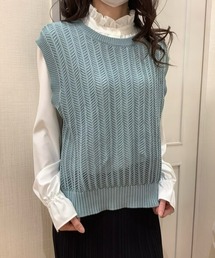 TOKYO SHIRTS | 透かし編みニットベスト(ベスト)