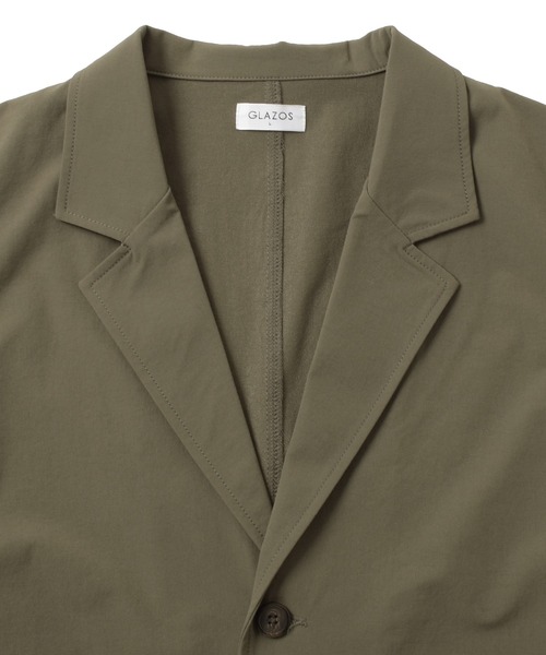 GLAZOS(グラソス)の「ナイロンストレッチ・テーラードジャケット【セットアップ対応】(テーラードジャケット・キッズ・カーキ/チャコールグレー・160cm/170cm/150cm/140cm)」の15枚目の写真