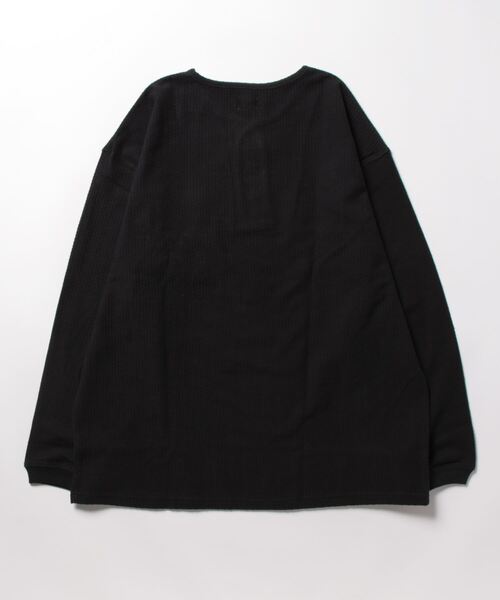 AOZORA(アオゾラ)の「AOZORA/アオゾラ 刺し子WAVEバインダーヘンリー(Tシャツ/カットソー・メンズ・ブラック/オリーブ・MEDIUM/LARGE/X-LARGE)」の10枚目の写真