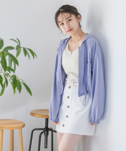 repipi armario（レピピ アルマリオ）の「スパンボイルショートパーカー（シャツ/ブラウス・キッズ・ホワイト/ラベンダー/グレー/ブラック/ライトイエロー/ブルー系その他/ホワイト系その他・SMALL/MEDIUM/LARGE）」の5枚目の写真