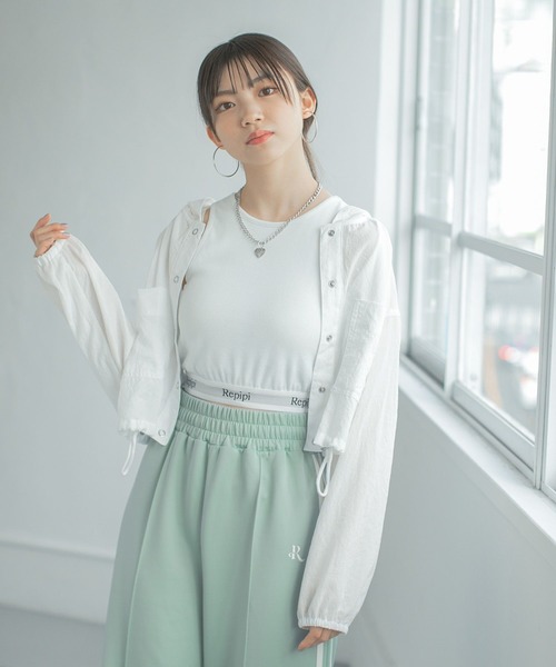 repipi armario（レピピ アルマリオ）の「スパンボイルショートパーカー（シャツ/ブラウス・キッズ・ホワイト/ラベンダー/グレー/ブラック/ライトイエロー/ブルー系その他/ホワイト系その他・SMALL/MEDIUM/LARGE）」の11枚目の写真