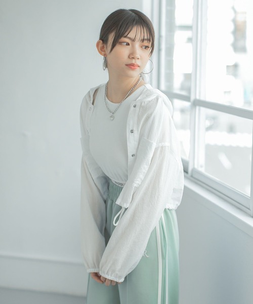 repipi armario（レピピ アルマリオ）の「スパンボイルショートパーカー（シャツ/ブラウス・キッズ・ホワイト/ラベンダー/グレー/ブラック/ライトイエロー/ブルー系その他/ホワイト系その他・SMALL/MEDIUM/LARGE）」の13枚目の写真