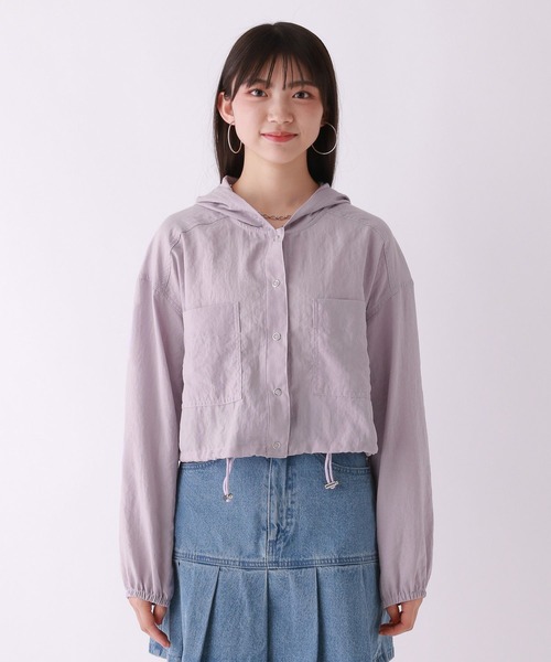 repipi armario（レピピ アルマリオ）の「スパンボイルショートパーカー（シャツ/ブラウス・キッズ・ホワイト/ラベンダー/グレー/ブラック/ライトイエロー/ブルー系その他/ホワイト系その他・SMALL/MEDIUM/LARGE）」の19枚目の写真