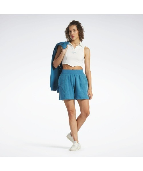 Reebok(リーボック)の「バーシティ ショーツ / VARSITY SHORT(その他パンツ・レディース・ホワイト/ブルー・SMALL/X-LARGE/LARGE/MEDIUM)」の5枚目の写真