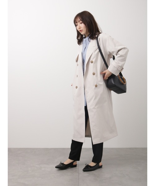 Te chichi TERRASSE(テチチテラス)の「トレンチコート(トレンチコート・レディース・ネイビー/ベージュ/グレー・フリ-)」の2枚目の写真