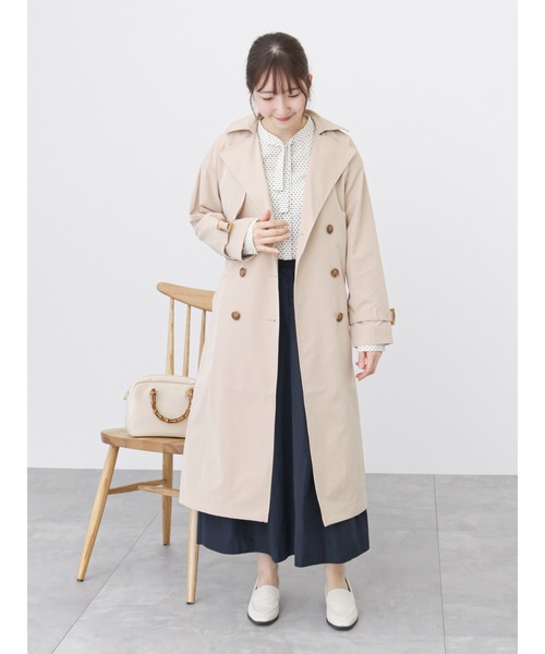 Te chichi TERRASSE(テチチテラス)の「トレンチコート(トレンチコート・レディース・ネイビー/ベージュ/グレー・フリ-)」の4枚目の写真