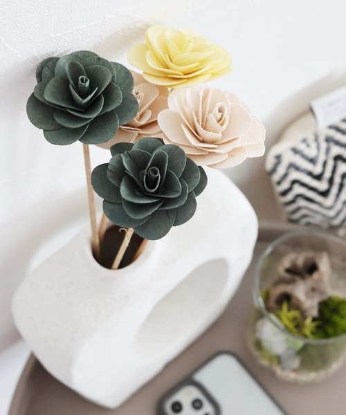 LAKOLE（ラコレ）の「WOOD FLOWER/ウッドフラワー[2P] / 184136（インテリア雑貨・レディース・その他5/その他4/その他3/その他1/その他2/その他8/その他6/その他9/その他7/グリーン系その他/イエロー/ホワイト/グリーン系その他2・FREE）」の3枚目の写真