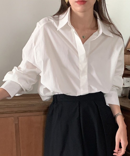 DAY CLOSET(デイ クローゼット)の「レディース 長袖パステルプリーツ袖比翼シャツ(シャツ/ブラウス・レディース・グリーン/イエロー/ホワイト・ONE SIZE)」の5枚目の写真