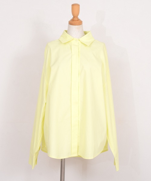 DAY CLOSET(デイ クローゼット)の「レディース 長袖パステルプリーツ袖比翼シャツ(シャツ/ブラウス・レディース・グリーン/イエロー/ホワイト・ONE SIZE)」の16枚目の写真