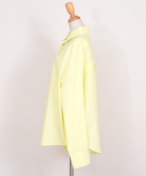 DAY CLOSET(デイ クローゼット)の「レディース 長袖パステルプリーツ袖比翼シャツ(シャツ/ブラウス・レディース・グリーン/イエロー/ホワイト・ONE SIZE)」の17枚目の写真
