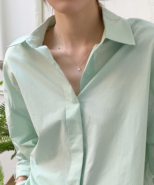 DAY CLOSET(デイ クローゼット)の「レディース 長袖パステルプリーツ袖比翼シャツ(シャツ/ブラウス・レディース・グリーン/イエロー/ホワイト・ONE SIZE)」の19枚目の写真