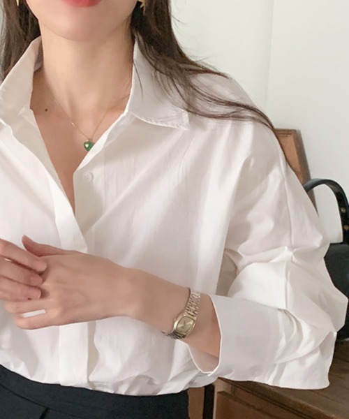 DAY CLOSET(デイ クローゼット)の「レディース 長袖パステルプリーツ袖比翼シャツ(シャツ/ブラウス・レディース・グリーン/イエロー/ホワイト・ONE SIZE)」の20枚目の写真