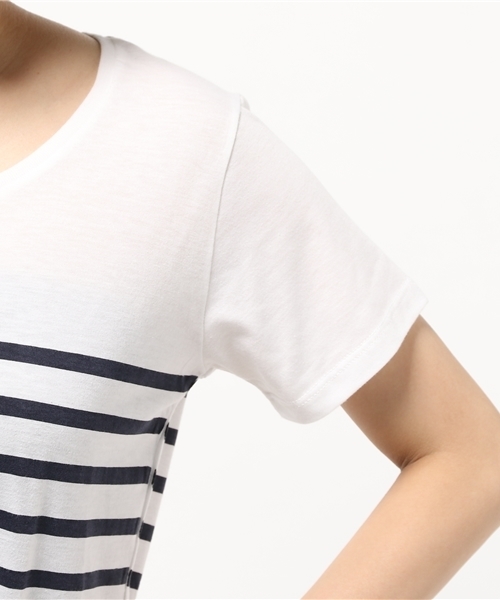 OUTLET(アウトレット)の「【Ciaopanic】ボーダープリントTee(Tシャツ/カットソー・レディース・ブルー/ネイビー/レッド・FREE)」の7枚目の写真