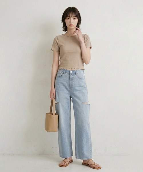 セール】【XS～Lサイズ展開】サイドカットパンツ（デニムパンツ