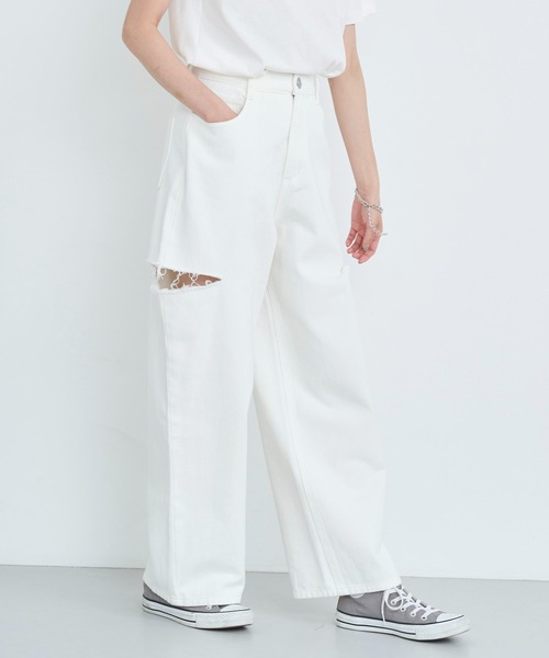 attiree(アティレー)の「【XS~Lサイズ展開】サイドカットパンツ(デニムパンツ・レディース・ブルー/ブラック/ホワイト/ブルー系その他/ライトブルー・LARGE/MEDIUM/SMALL/X-SMALL)」の16枚目の写真