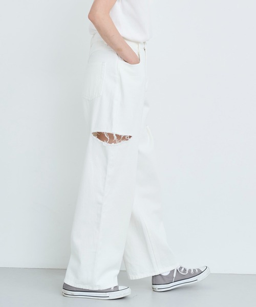 attiree(アティレー)の「【XS~Lサイズ展開】サイドカットパンツ(デニムパンツ・レディース・ブルー/ブラック/ホワイト/ブルー系その他/ライトブルー・LARGE/MEDIUM/SMALL/X-SMALL)」の15枚目の写真