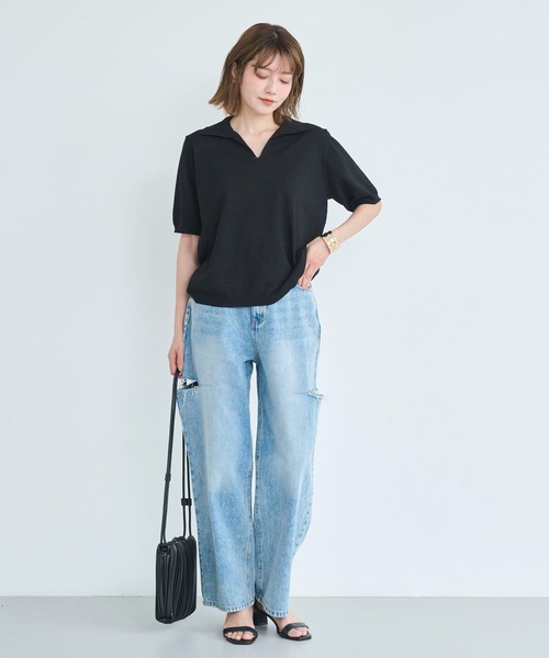 attiree(アティレー)の「【XS~Lサイズ展開】サイドカットパンツ(デニムパンツ・レディース・ブルー/ブラック/ホワイト/ブルー系その他/ライトブルー・LARGE/MEDIUM/SMALL/X-SMALL)」の8枚目の写真