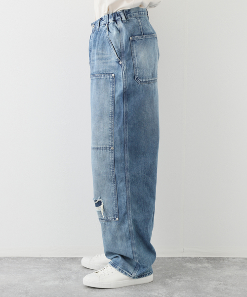 markaware（マーカウェア）の「【MARKAWARE / マーカウェア】DOUBLE KNEE PANTS DAMAGED（デニムパンツ・メンズ・ネイビー・1/2/3/4）」の4枚目の写真