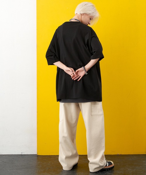 AIVER（アイバー）の「AIVER　コラージュフォトS/SビッグTEE（Tシャツ/カットソー・メンズ・オフホワイト/ブラック/グリーン・MEDIUM/LARGE/SMALL）」の21枚目の写真