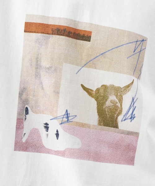 AIVER（アイバー）の「AIVER　コラージュフォトS/SビッグTEE（Tシャツ/カットソー・メンズ・オフホワイト/ブラック/グリーン・MEDIUM/LARGE/SMALL）」の9枚目の写真