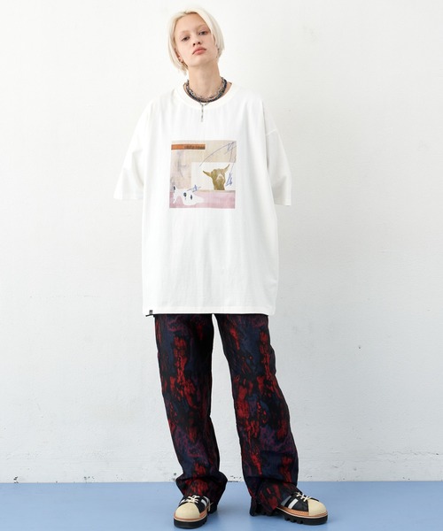 AIVER（アイバー）の「AIVER　コラージュフォトS/SビッグTEE（Tシャツ/カットソー・メンズ・オフホワイト/ブラック/グリーン・MEDIUM/LARGE/SMALL）」の10枚目の写真