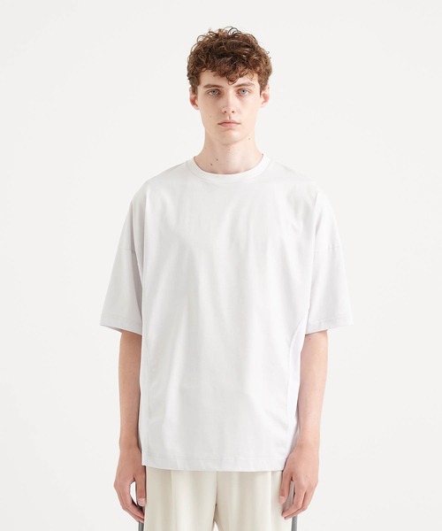 CITY TOKYO（シティトウキョウ）の「MIXFABRICメッシュTEE（Tシャツ/カットソー・メンズ・ライトグレー/その他17・1/2）」の4枚目の写真