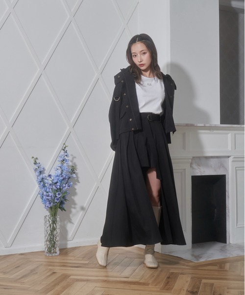 ANDGEEBEE（アンジービー）の「フレアスカパン（スカート・レディース・グレー/ブラック・MEDIUM）」の10枚目の写真