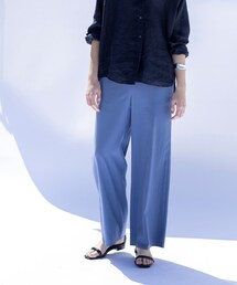 INDIVI | 【洗える/SETUP可能】ウエストゴム ワイドパンツ(その他パンツ)