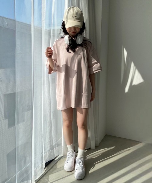 LIMMSE(リムズ)の「【LIMMSE】リラックスオーバーサイズTシャツ(Tシャツ/カットソー・メンズ・杢グレー/ピンク/サックスブルー/オフホワイト・FREE)」の5枚目の写真