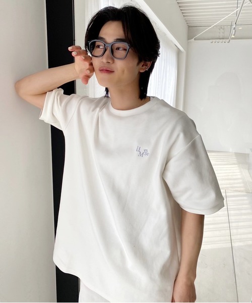 LIMMSE(リムズ)の「【LIMMSE】リラックスオーバーサイズTシャツ(Tシャツ/カットソー・メンズ・杢グレー/ピンク/サックスブルー/オフホワイト・FREE)」の21枚目の写真