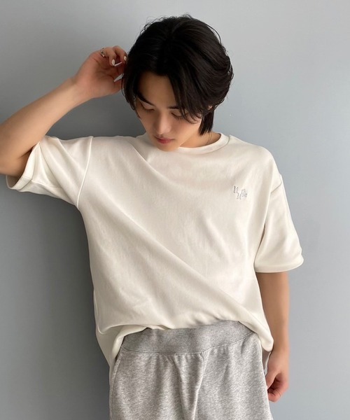 LIMMSE(リムズ)の「【LIMMSE】リラックスオーバーサイズTシャツ(Tシャツ/カットソー・メンズ・杢グレー/ピンク/サックスブルー/オフホワイト・FREE)」の19枚目の写真