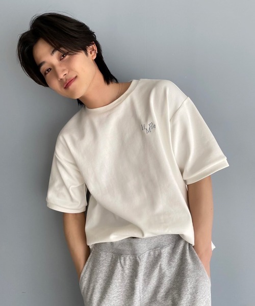 LIMMSE(リムズ)の「【LIMMSE】リラックスオーバーサイズTシャツ(Tシャツ/カットソー・メンズ・杢グレー/ピンク/サックスブルー/オフホワイト・FREE)」の20枚目の写真