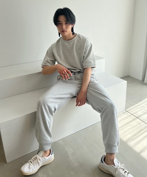 LIMMSE(リムズ)の「【LIMMSE】リラックスオーバーサイズTシャツ(Tシャツ/カットソー・メンズ・杢グレー/ピンク/サックスブルー/オフホワイト・FREE)」の12枚目の写真
