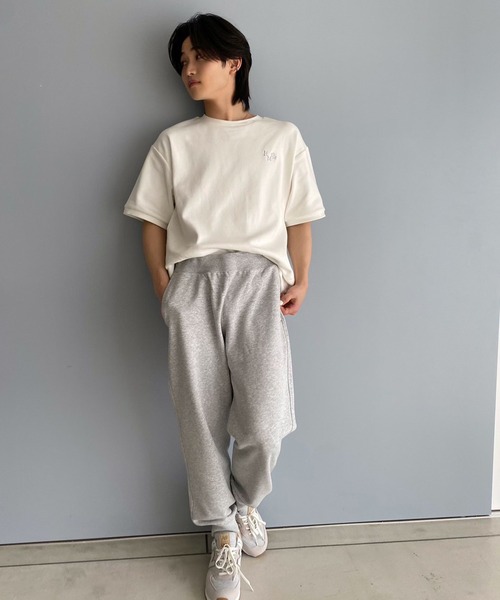 LIMMSE(リムズ)の「【LIMMSE】リラックスオーバーサイズTシャツ(Tシャツ/カットソー・メンズ・杢グレー/ピンク/サックスブルー/オフホワイト・FREE)」の18枚目の写真