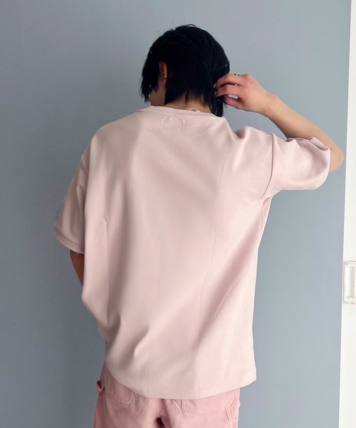 LIMMSE(リムズ)の「【LIMMSE】リラックスオーバーサイズTシャツ(Tシャツ/カットソー・メンズ・杢グレー/ピンク/サックスブルー/オフホワイト・FREE)」の10枚目の写真