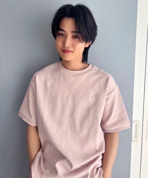 LIMMSE(リムズ)の「【LIMMSE】リラックスオーバーサイズTシャツ(Tシャツ/カットソー・メンズ・杢グレー/ピンク/サックスブルー/オフホワイト・FREE)」の8枚目の写真