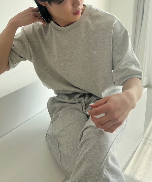 LIMMSE(リムズ)の「【LIMMSE】リラックスオーバーサイズTシャツ(Tシャツ/カットソー・メンズ・杢グレー/ピンク/サックスブルー/オフホワイト・FREE)」の13枚目の写真