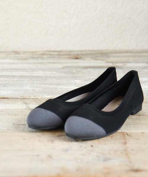 CALIFORNIA OUTFITTERS（カリフォルニア アウトフィッターズ）の「1-配色ニットパンプス【Maison select -メゾンセレクト-】（パンプス・レディース・ブラック・MEDIUM）」の12枚目の写真