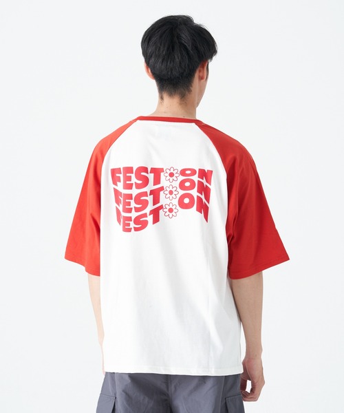 CORISCO(コリスコ)の「ラグラン切替 FEST ON 半袖BIG TEE(M1)(Tシャツ/カットソー・メンズ・その他2/その他1/その他4/その他3・X-LARGE/MEDIUM/LARGE)」の2枚目の写真