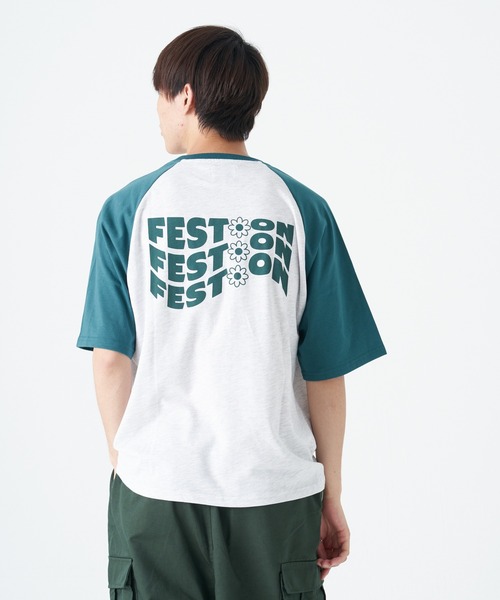 CORISCO(コリスコ)の「ラグラン切替 FEST ON 半袖BIG TEE(M1)(Tシャツ/カットソー・メンズ・その他2/その他1/その他4/その他3・X-LARGE/MEDIUM/LARGE)」の3枚目の写真
