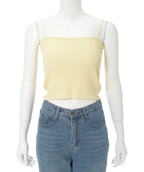 fifth（フィフス）の「リブキャミアンサンブルカーディガン（カーディガン/ボレロ・レディース・イエロー/ブラック/ピンク・M）」の7枚目の写真