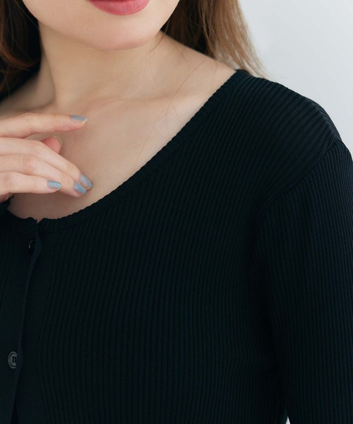 fifth（フィフス）の「リブキャミアンサンブルカーディガン（カーディガン/ボレロ・レディース・イエロー/ブラック/ピンク・M）」の5枚目の写真