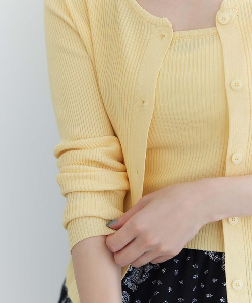 fifth（フィフス）の「リブキャミアンサンブルカーディガン（カーディガン/ボレロ・レディース・イエロー/ブラック/ピンク・M）」の14枚目の写真