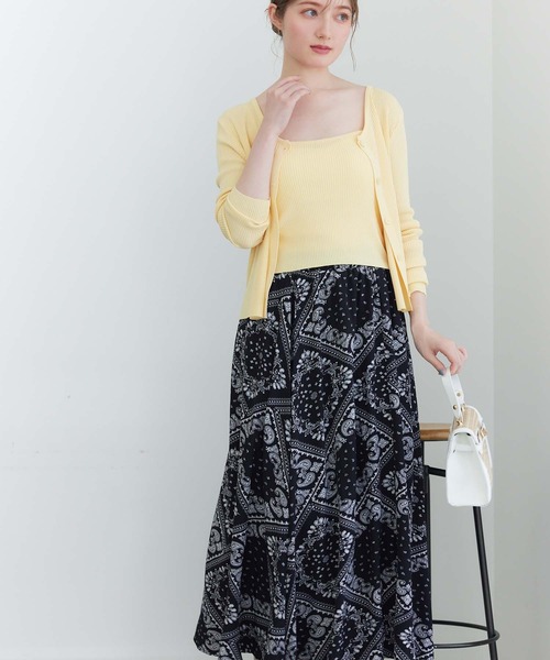 fifth（フィフス）の「リブキャミアンサンブルカーディガン（カーディガン/ボレロ・レディース・イエロー/ブラック/ピンク・M）」の11枚目の写真