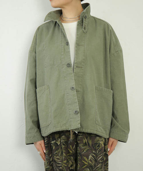 ジャーナルスタンダードラックス | バックサテン ミリタリーブルゾン JOURNAL STANDARD LUXE（ジャーナルスタンダード ラックス）の「バック