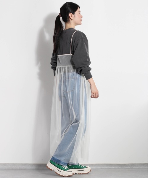 cepo（セポ）の「チュールキャミワンピース（ワンピース・レディース・オフホワイト/ブラック・FREE）」の21枚目の写真